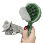 Felinebees ワンタッチ!ペット用ブラシ モスグリーン