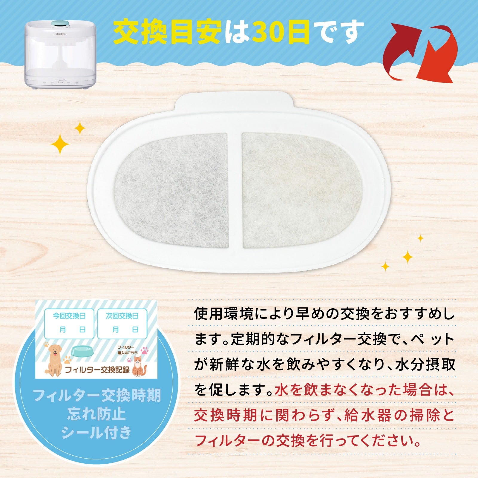 FelineBees【ペット工業会認定】 ノメルン専用交換フィルター